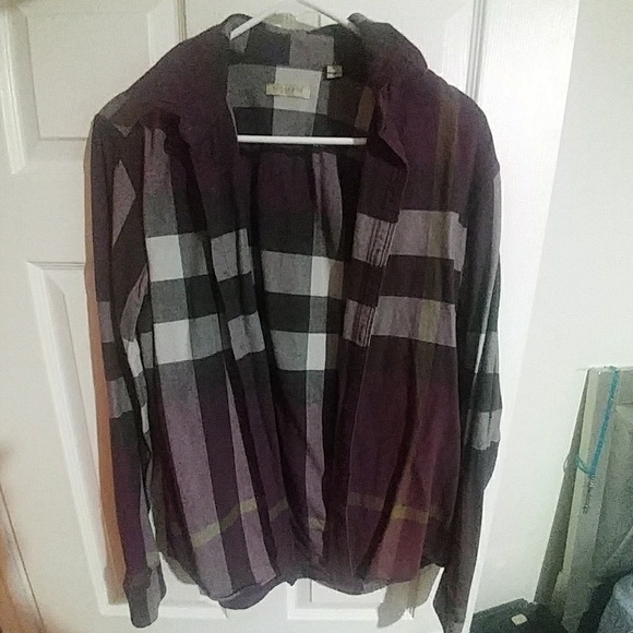 burberry wool shirt